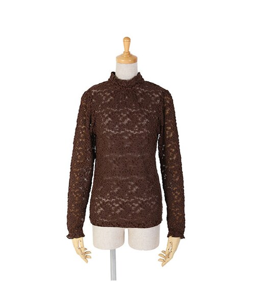 F i.n.t（フィント）の「スタンドカラー総レース長袖ブラウス/F&A（シャツ/ブラウス・レディース・その他）」の3枚目の写真