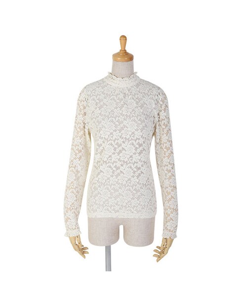 F i.n.t（フィント）の「スタンドカラー総レース長袖ブラウス/F&A（シャツ/ブラウス・レディース・その他）」の2枚目の写真