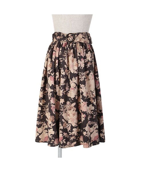 an another angelus（アンアナザーアンジェラス）の「ベッコウバックル花柄ギャザースカート/an another angelus（スカート・レディース・その他）」の2枚目の写真