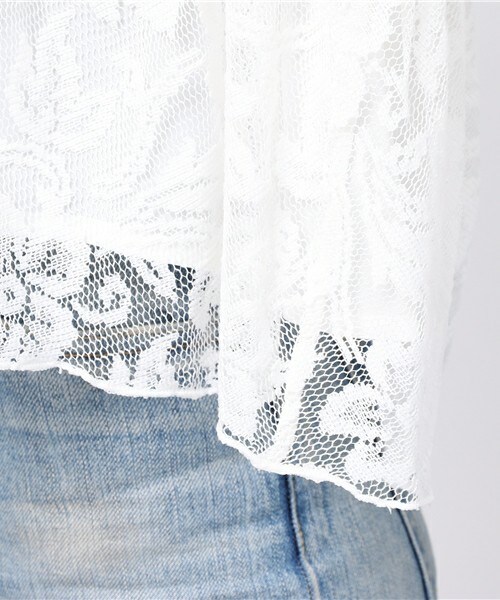 archives（アルシーヴ）の「レース刺繍プルオーバー（シャツ/ブラウス・レディース・オフホワイト/ブラック/ピンク・MEDIUM）」の9枚目の写真