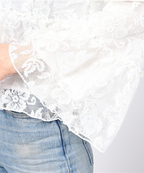 archives（アルシーヴ）の「レース刺繍プルオーバー（シャツ/ブラウス・レディース・オフホワイト/ブラック/ピンク・MEDIUM）」の8枚目の写真