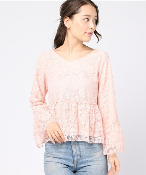 archives（アルシーヴ）の「レース刺繍プルオーバー（シャツ/ブラウス・レディース・オフホワイト/ブラック/ピンク・MEDIUM）」の3枚目の写真