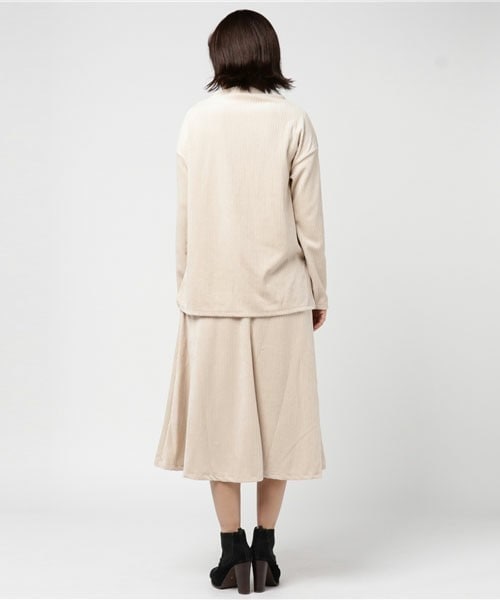 archives（アルシーヴ）の「針抜きベロアセットアップ（ワンピース・レディース・グレー/ネイビー/ピンク・MEDIUM）」の6枚目の写真