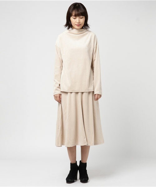 archives（アルシーヴ）の「針抜きベロアセットアップ（ワンピース・レディース・グレー/ネイビー/ピンク・MEDIUM）」の4枚目の写真