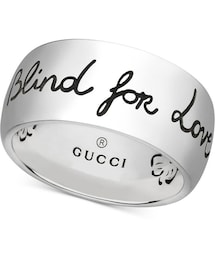 GUCCI | Gucci Women's Blind for Love Sterling Silver Engraved Ring YBC455248001014(リング)