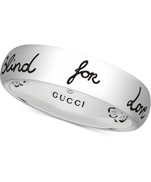 GUCCI | Gucci Women's Blind for Love Sterling Silver Engraved Ring YBC455247001014(リング)