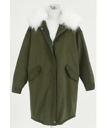 Dailyabout | バックスリットファーフードジップアップモッズコート(P0000WDX)(モッズコート)