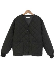 Dailyabout | ノーカラーボタンダウンキルティングジャンパー(P0000WDY)(ブルゾン)