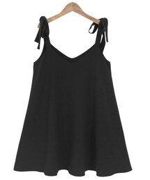 Dailyabout | シンプルリボンストラップフレアワンピース(P0000VXH)(ワンピース)