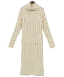 Dailyabout | ケーブル編みスリムフィットロングニットワンピース(P0000WEZ)(ワンピース)