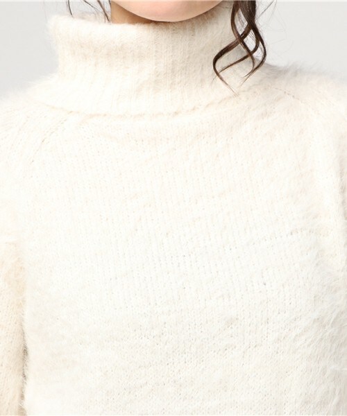 archives（アルシーヴ）の「テンタッチタートルプルオーバー（ニット/セーター・レディース・オフホワイト/ブラック/グレー/ピンク・MEDIUM）」の8枚目の写真