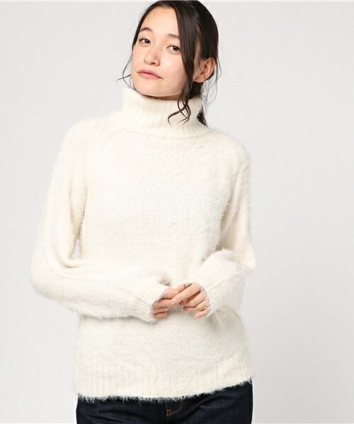 archives（アルシーヴ）の「テンタッチタートルプルオーバー（ニット/セーター・レディース・オフホワイト/ブラック/グレー/ピンク・MEDIUM）」の2枚目の写真