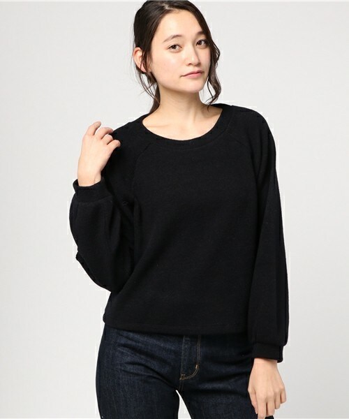 archives(アルシーヴ)の「ボリューム袖トップス(Tシャツ/カットソー・レディース・オフホワイト/ネイビー/サックスブルー・MEDIUM)」の2枚目の写真