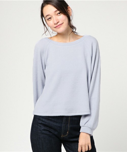 archives(アルシーヴ)の「ボリューム袖トップス(Tシャツ/カットソー・レディース・オフホワイト/ネイビー/サックスブルー・MEDIUM)」の3枚目の写真