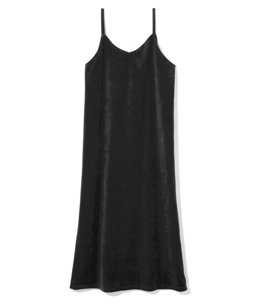 GRL（グレイル）の「ベロアキャミワンピース（ワンピース・レディース・グリーン/ブラック/グレージュ・M）」の2枚目の写真