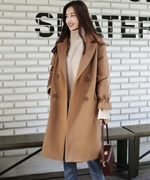 DHOLIC | フレアスリーブダブルブレストコート(その他アウター)