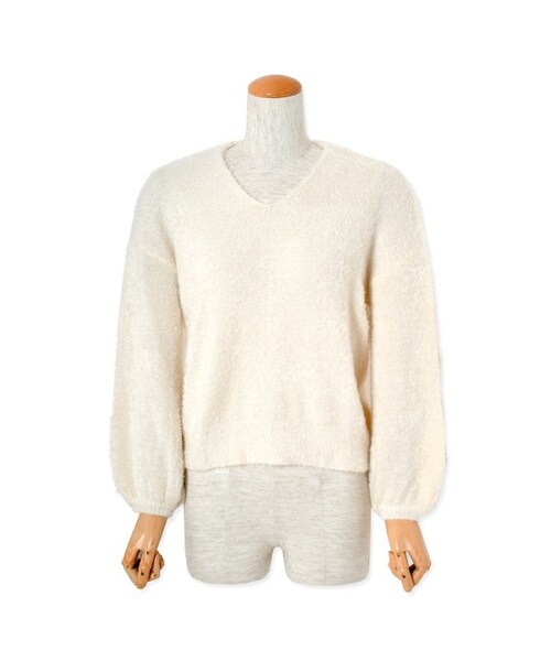 flower（フラワー）の「dreamlike knit ～ドリームライクニット2（ニット/セーター・レディース・purple/gray/white・FREE）」の2枚目の写真