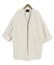 Dailyabout | シンプルVネックノーカラーオープンコート(P0000WFQ)(その他アウター)