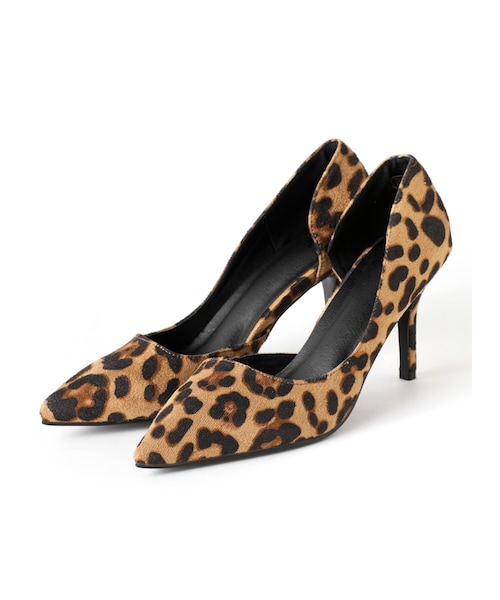 GRL（グレイル）の「ポインテッドトゥサイドオープンスエードパンプス（パンプス・レディース・ブラック/キャメル/グレー/ピンク/ベージュ/グリーン/パイソン/ボルドー/アイボリー/マスタード/レオパード・24.5）」の11枚目の写真