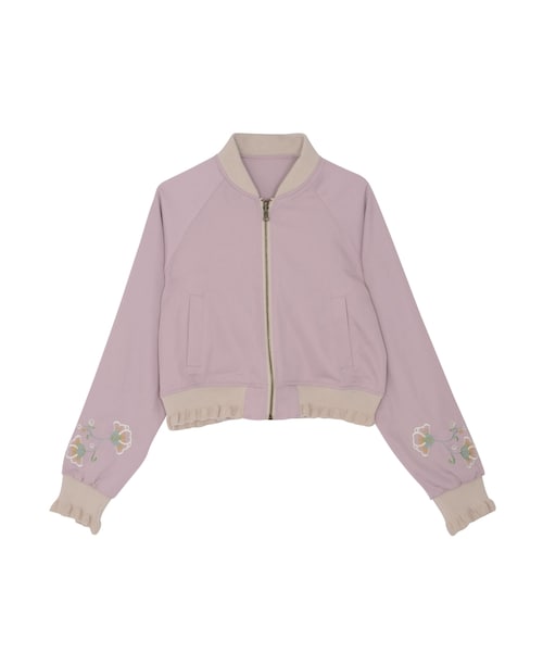 dazzlin（ダズリン）の「【sw】リバーシブル刺繍ブルゾン（ジャケット/アウター・レディース・オフホワイト/ピンク/ミントグリーン・F）」の3枚目の写真