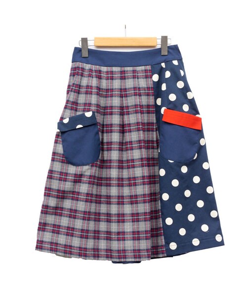 NIRAME.CO（ニラメッコ）の「お手伝いスカート　チェック✖️ドット　2色（スカート・レディース・その他）」の7枚目の写真
