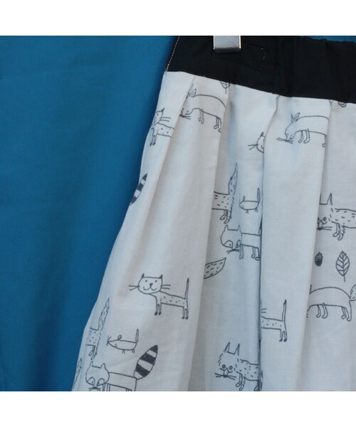 NIRAME.CO（ニラメッコ）の「【こども服】お手伝いスカート　動物のかくれんぼ（スカート・キッズ・その他）」の4枚目の写真