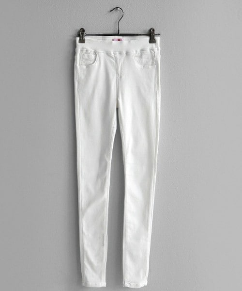 DHOLIC（ディーホリック）の「裏起毛ウエストゴムレギンスパンツ（レギンス/スパッツ・レディース・ブラック/ホワイト・S/M/L）」の2枚目の写真