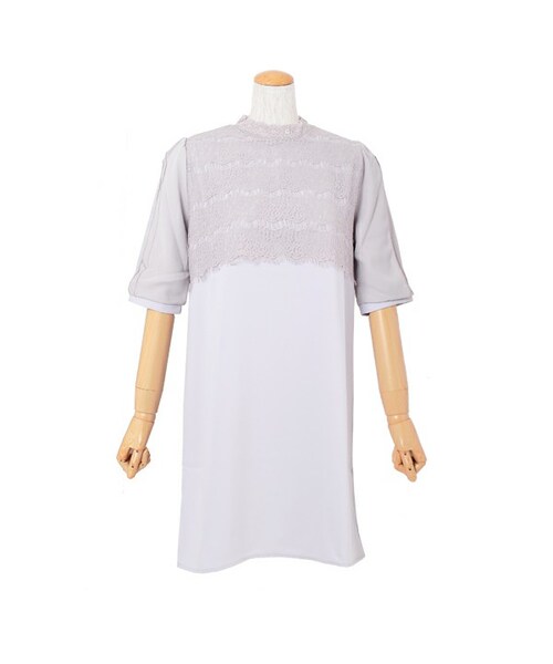 flower（フラワー）の「precious lace onepiece ～プレシャスレースワンピース（ワンピース・レディース・pink　beige/black/lavender・FREE）」の3枚目の写真