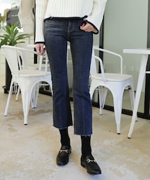 DHOLIC | 裏起毛フレイドヘムデニムパンツ(デニムパンツ)