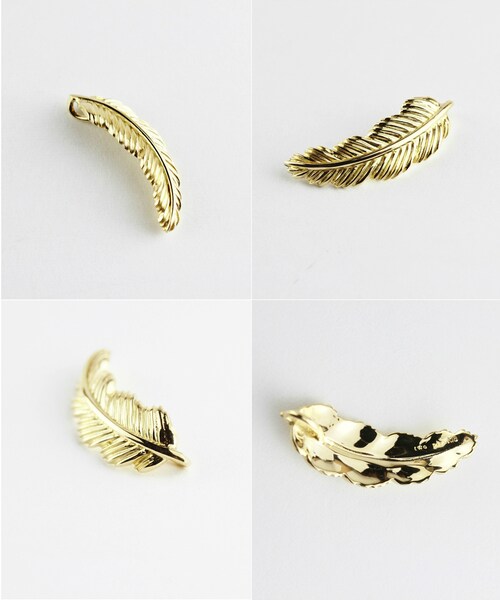 two ply（トゥープライ）の「トゥー プライ 597 スモール フェザー ゴールド チャーム（チャーム・レディース・ゴールド・Free）」の2枚目の写真