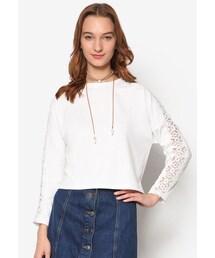 Something Borrowed | 蕾絲邊飾長袖衫(トップス)