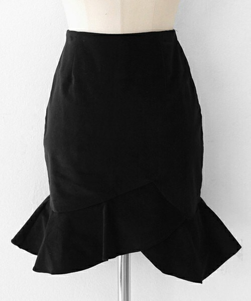 DHOLIC（ディーホリック）の「マーメイドミニスカート（スカート・レディース・カーキ/ブラック・S/M）」の2枚目の写真