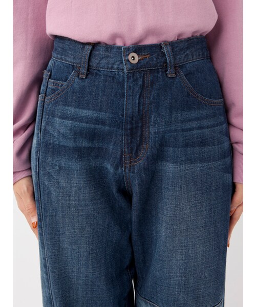 w closet（ダブルクローゼット）の「バッチワークデニムパンツ（パンツ・レディース・ネイビー/ブラック・FREE）」の6枚目の写真