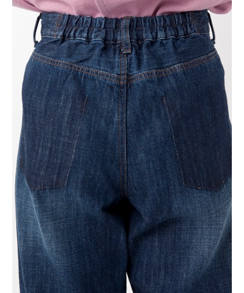 w closet（ダブルクローゼット）の「バッチワークデニムパンツ（パンツ・レディース・ネイビー/ブラック・FREE）」の7枚目の写真