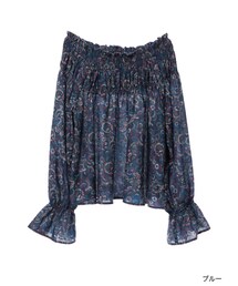 w closet | ゴブラン調プリントシャーリングプルオーバー(トップス)