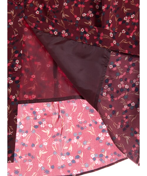 w closet（ダブルクローゼット）の「小花柄ロングガウンワンピース（ワンピース/ドレス・レディース・ボルドー/ブラック・FREE）」の13枚目の写真