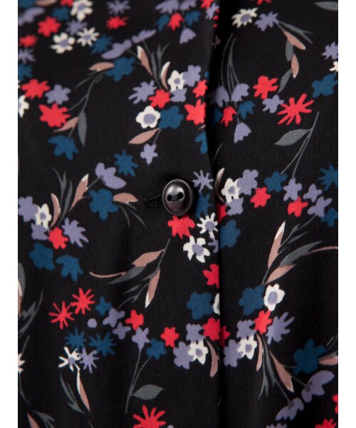 w closet（ダブルクローゼット）の「小花柄ロングガウンワンピース（ワンピース/ドレス・レディース・ボルドー/ブラック・FREE）」の11枚目の写真