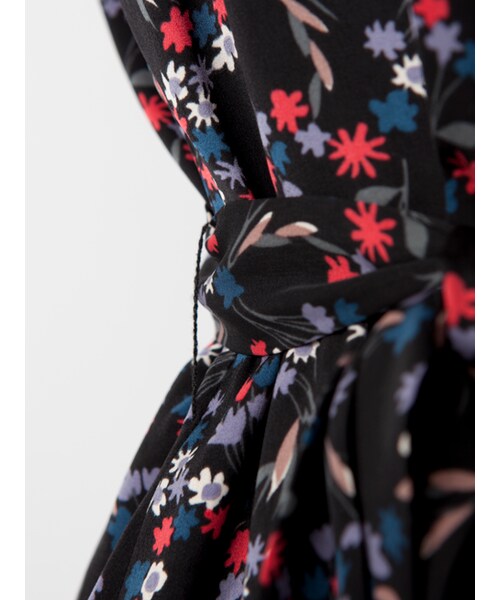 w closet（ダブルクローゼット）の「小花柄ロングガウンワンピース（ワンピース/ドレス・レディース・ボルドー/ブラック・FREE）」の10枚目の写真