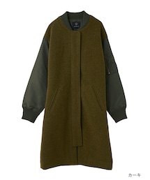 w closet | 異素材切替ロングMA-1(ジャケット/アウター)