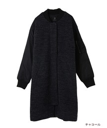 w closet | 異素材切替ロングMA-1(ジャケット/アウター)