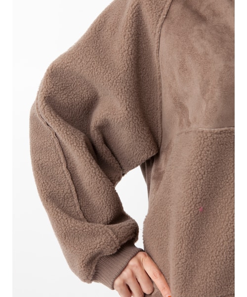 w closet（ダブルクローゼット）の「フェイクムートンリバーシブルブルゾン（ジャケット/アウター・レディース・Lベージュ/Sグレー/モカ・FREE）」の10枚目の写真