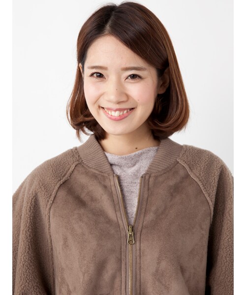 w closet（ダブルクローゼット）の「フェイクムートンリバーシブルブルゾン（ジャケット/アウター・レディース・Lベージュ/Sグレー/モカ・FREE）」の8枚目の写真