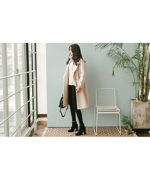 2PER(2プロ)の「シンプル袖ベルト付きルーズフィットコート(P0000ERD)(その他アウター・レディース・null・FREE)」の1枚目の写真