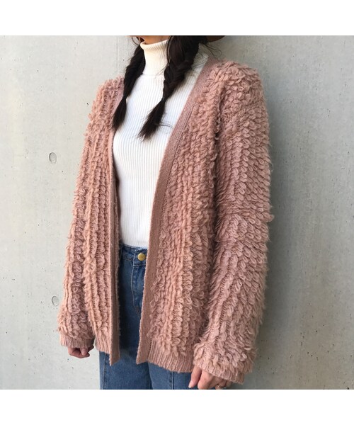 copine（コピン）の「★再入荷★新色追加！もこもこループ編みニットカーデ(color)【9color】（カーディガン/ボレロ・レディース・その他）」の7枚目の写真