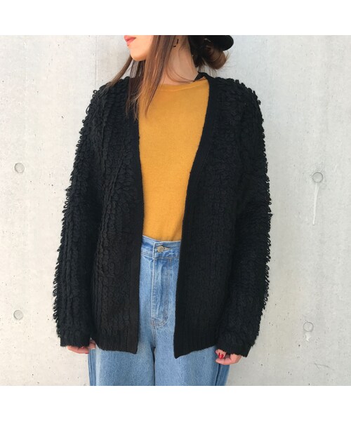 copine（コピン）の「★再入荷★新色追加！もこもこループ編みニットカーデ(color)【9color】（カーディガン/ボレロ・レディース・その他）」の6枚目の写真