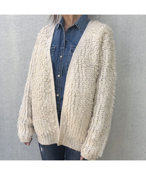 copine（コピン）の「★再入荷★新色追加！もこもこループ編みニットカーデ(color)【9color】（カーディガン/ボレロ・レディース・その他）」の5枚目の写真