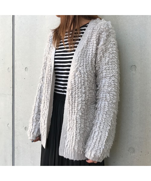 copine（コピン）の「★再入荷★新色追加！もこもこループ編みニットカーデ(color)【9color】（カーディガン/ボレロ・レディース・その他）」の4枚目の写真