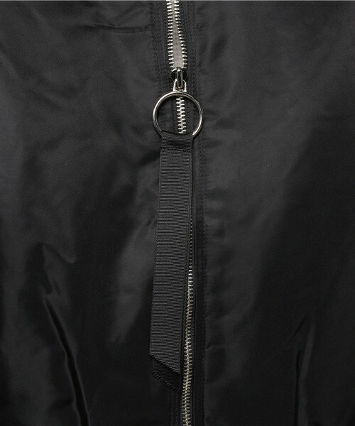 CASPER JOHN AIVER（キャスパージョンアイバー）の「CASPER JOHN AIVER　リブ切りっぱなしビックMA-1（ミリタリージャケット・メンズ・ブラック/ピンク・FREE）」の15枚目の写真