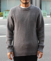 BRIXTON | BRIXTON ( ブリクストン ) ニット クルーネック セーター / NEPTUNE SWEATER - HEATHER GREY(ニット/セーター)