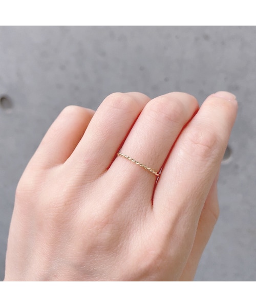 pinacoteca（ピナコテーカ）の「ピナコテーカ 366 メッシュ リング（リング・レディース・ゴールド・5.5号〜13号）」の3枚目の写真